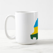 ルワンダ国旗と地図マグカップ コーヒーマグカップ (左)