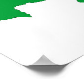 ルワンダ国旗の地図の記号 ポスター (角)