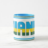 ルワンダ国旗の愛国的なコーヒー マグカップ (中央)