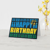 ルワンダ国旗の誕生日 カード (黄色い花)