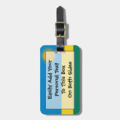 ルワンダ国旗簡単ID個人 ラゲッジタグ (正面縦)