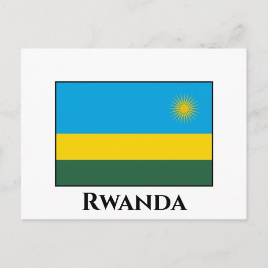 ルワンダ国旗 ポストカード (正面)
