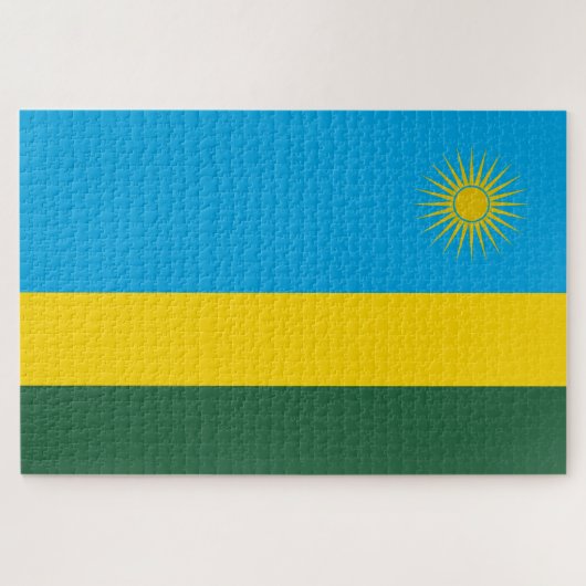 ルワンダ国旗（ルワンダ） （アフリカの国） ジグソーパズル (横)