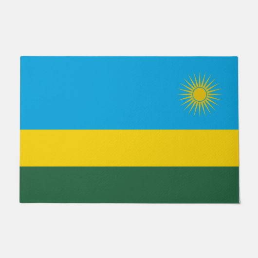 ルワンダ国旗（ルワンダ） （アフリカの国） ドアマット (正面)