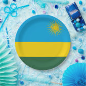 ルワンダ国旗（ルワンダ） （アフリカの国） ペーパープレート (パーティー)