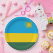 ルワンダ国旗（ルワンダ） （アフリカの国） ペーパープレート (パーティー)