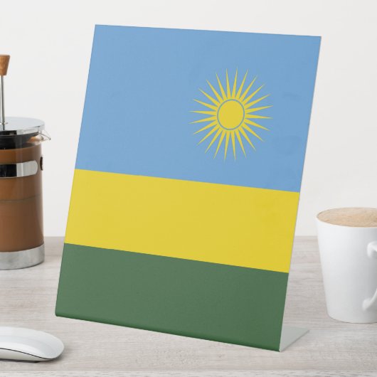 ルワンダ国旗 台座サイン (インサイチュ)