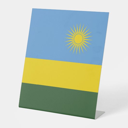 ルワンダ国旗 台座サイン (正面)