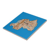ルワンダ地図タイル タイル (側面)