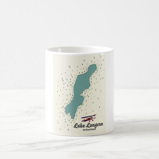 ルンゲルン湖 スイス 地図 コーヒーマグカップ (中央)
