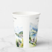 ルンゲルン スイス 水彩風景 ウェディング 紙コップ (右)