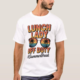 ルンチレディのオフデューティ サマーブレイク レトロサンセット Tシャツ