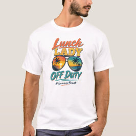 ルンチレディのオフデューティ サマーブレイク レトロサンセット Tシャツ