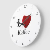 ルンドワンデュールイリーベカフィー ラージ壁時計 (傾斜)