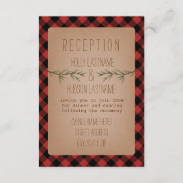 ルンバジャックのプラッドエバーグリーン結婚式の披露宴 エンクロージャーカード