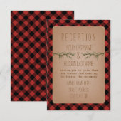 ルンバジャックのプラッドエバーグリーン結婚式の披露宴 エンクロージャーカード (正面/裏面)