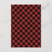 ルンバジャックのプラッド・エバーグリーン・ウェディング・レセプション エンクロージャーカード (裏面)