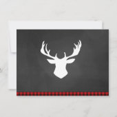 ルンバージャックキャンピング第1誕生日パーティーの招待 招待状 (裏面)