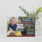 ルンバージャックキャンピング第1誕生日パーティーの招待 招待状 (スタンド正面)