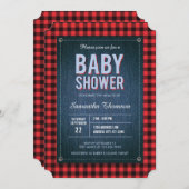 ルンバージャックプライド&ジャンベイビーシャワー招待状 招待状 (正面/裏面)