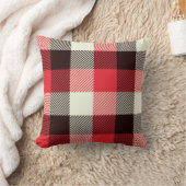 ルンバージャックレッドブラック&ホワイトウッドスマン クッション (ブランケット)