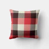 ルンバージャックレッドブラック&ホワイトウッドスマン クッション (裏面)