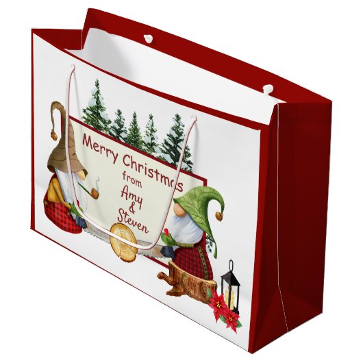 ルンバージャック格言ズクリスマス ラージペーパーバッグ (正面アングル)