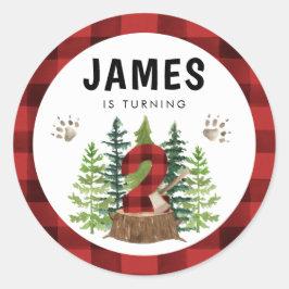 ルンバージャック第2誕生日バッファロープレイド ラウンドシール