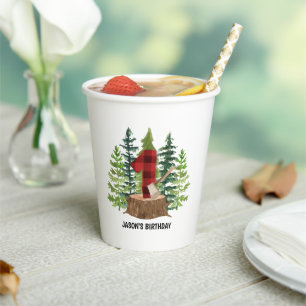 ルンバージャック1st誕生日バッファロープレイド 紙コップ