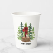 ルンバージャック1st誕生日バッファロープレイド 紙コップ (正面)