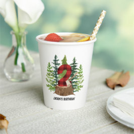 ルンバージャック2ndバースデーバッファロープレイド紙カップ 紙コップ