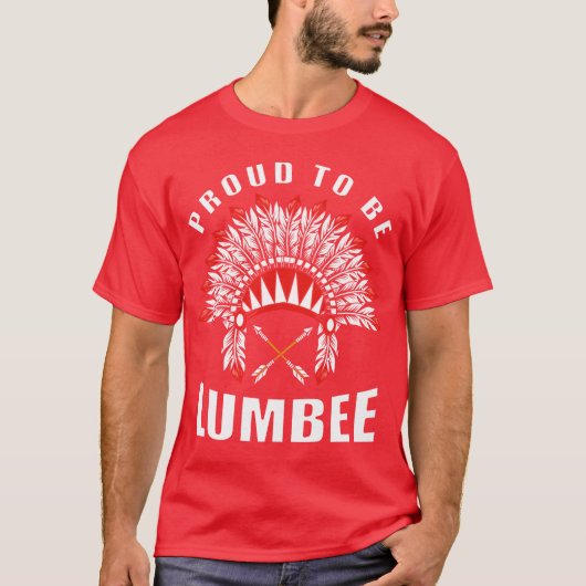 ルンビー族を誇りに思うネイティブ・アメリカン 80年代のギフト Tシャツ (正面)