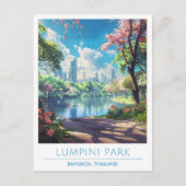 ルンピニパークバンコクタイランドヴィンテージトラベル ポストカード (正面)