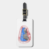 ルンピーリッジロック登山カラビナー ラゲッジタグ (正面縦)