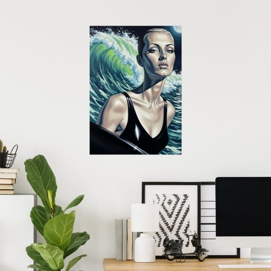 ルヴィサージュ・ド・ラヴァーグ(波の顔) ポスター (ホームオフィス)