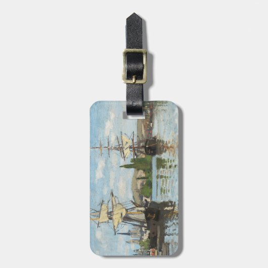 ルーアンでセーヌ河で乗るクロード・モネ|の船 ラゲッジタグ (正面縦)