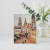 ルーアンでルーエクリーを通る灰色の朝 ポストカード (スタンド正面)