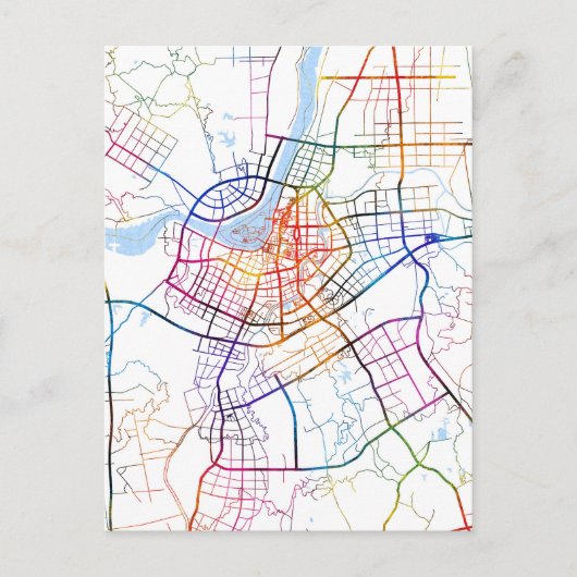 ルーアン中国市地図 ポストカード (正面)