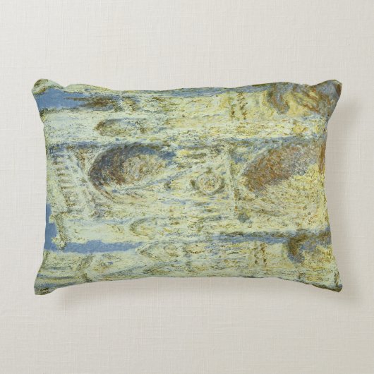 ルーアン大聖堂ウェストファサード日差しクロードモネ アクセントクッション (正面)