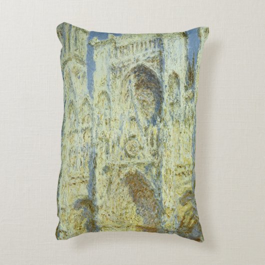 ルーアン大聖堂ウェストファサード日差しクロードモネ アクセントクッション (裏面(縦))