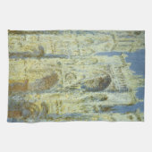 ルーアン大聖堂ウェストファサード日差しクロードモネ キッチンタオル (横)