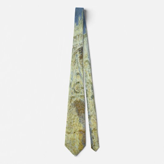 ルーアン大聖堂ウェストファサード日差しクロードモネ ネクタイ (正面)