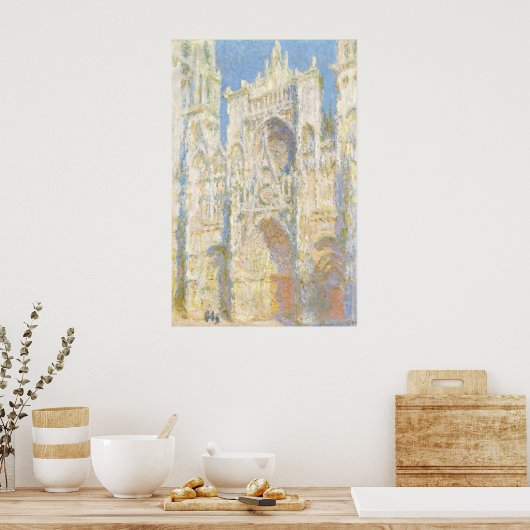 ルーアン大聖堂ウェストファサード、クロードモネファインアート ポスター (キッチン)