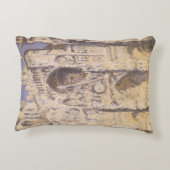 ルーアン大聖堂調和ブルー金ゴールドバイクロードモネ アクセントクッション (裏面)