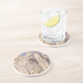 ルーアン大聖堂、調和ブルー金ゴールドバイクロードモネ コースター (側面)