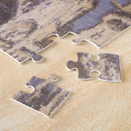 ルーアン大聖堂、調和ブルー金ゴールドバイクロードモネ ジグソーパズル (側面)