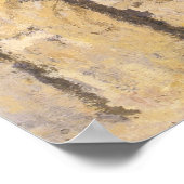 ルーアン大聖堂、調和ブルー金ゴールドバイクロードモネ ポスター (角)