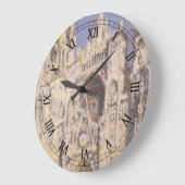 ルーアン大聖堂、調和ブルー金ゴールドバイクロードモネ ラージ壁時計 (傾斜)