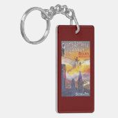 ルーアン、フランス-パイロットおよび飛行機 キーホルダー (正面左)