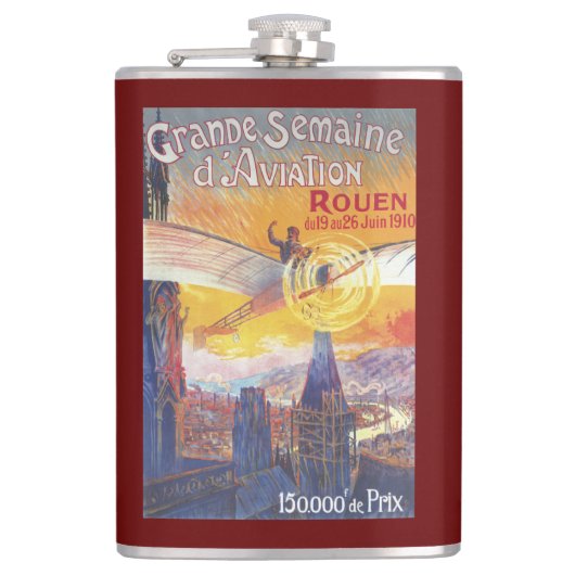 ルーアン、フランス-パイロットおよび飛行機 フラスク (正面)